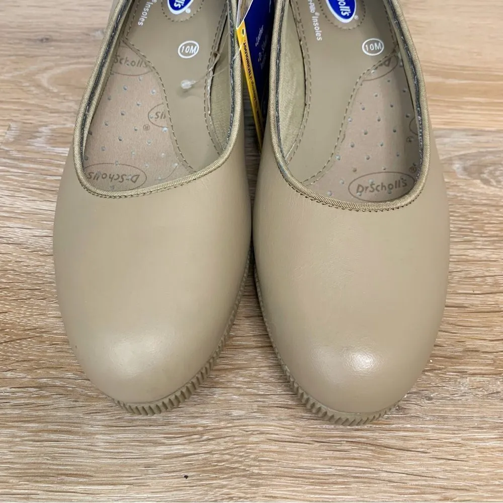 NWT Dr. Scholl’s Slip On Nude Comfort Leather Wedges - Image 5