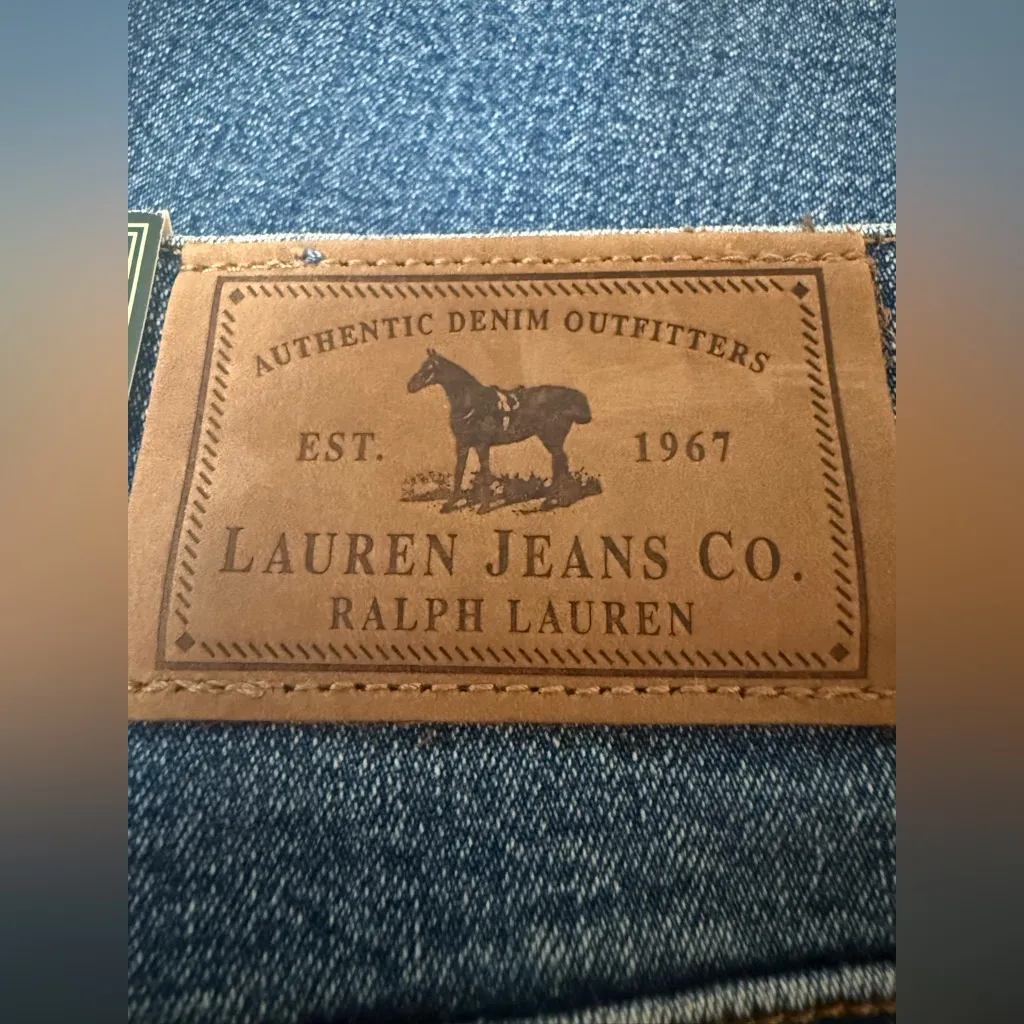 Lauren Jeans Co. Ralph Lauren Vintage Blue Jeans ANKLE 29” Dry Goods NWT Size 14 - Image 6