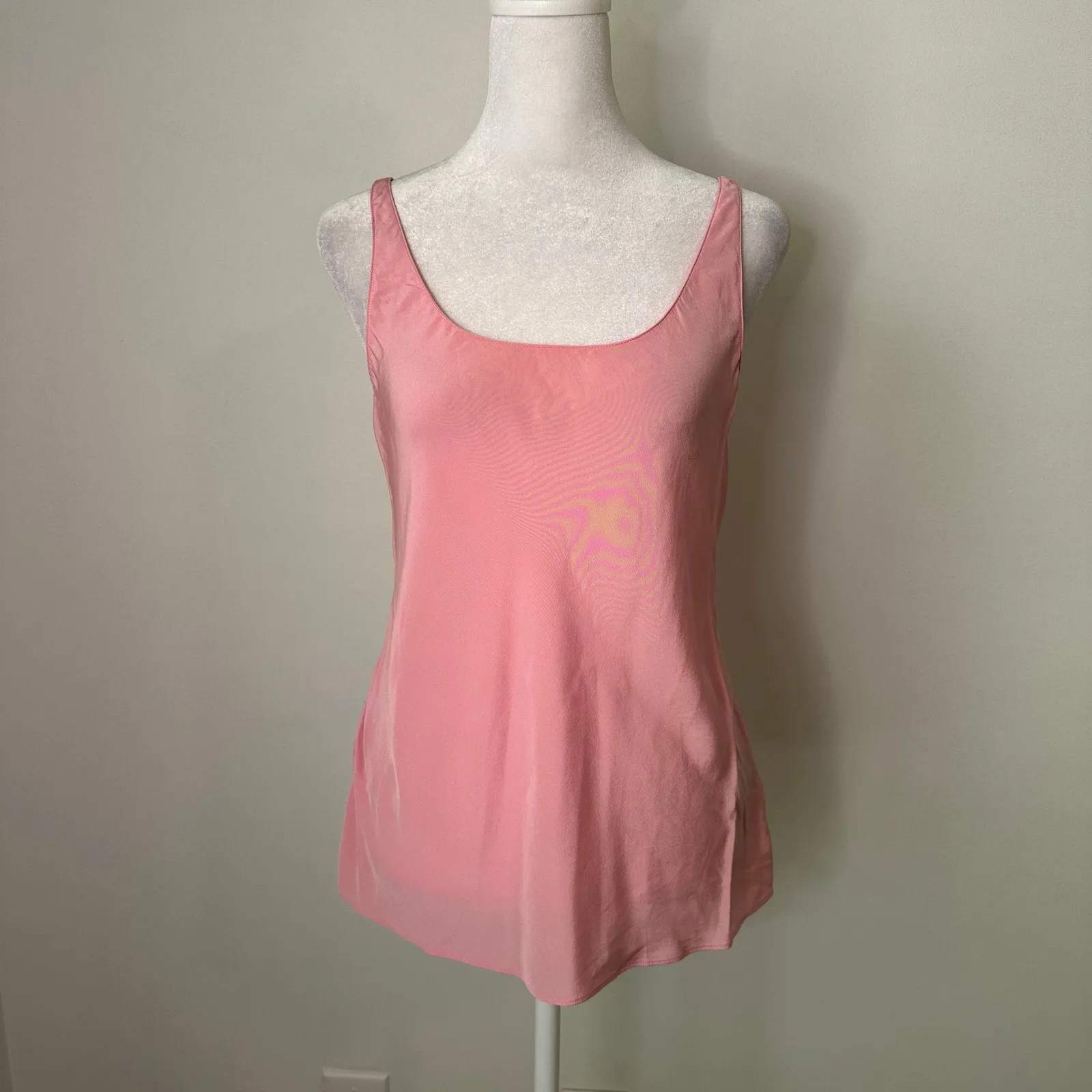 Tibi light pink silk tank top size 4 - Image 2