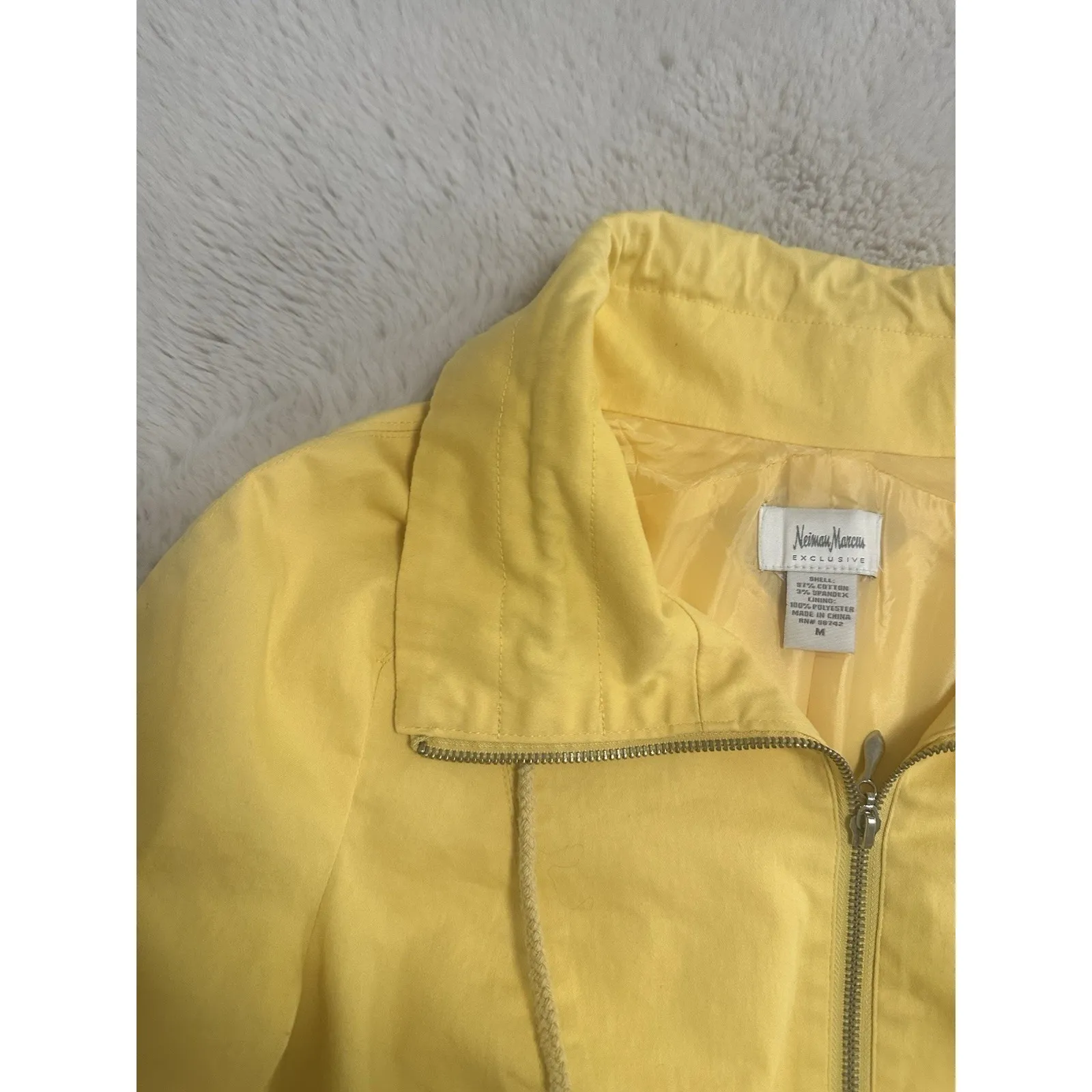 Neiman Marcus  Women Jacket Yellow Size M - Image 7