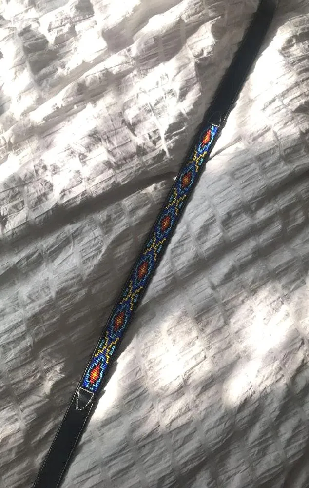 J.Crew Black Leather Beaded Belt - Image 2