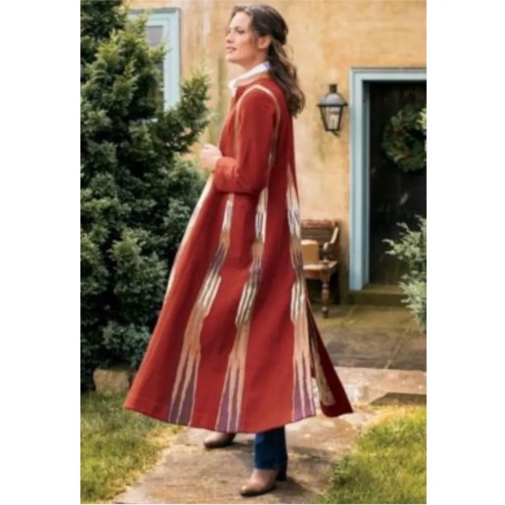 Soft Surroundings RARE Noir Bedouin Oasis Quilted Tapestry Boho Long Coat XL - Image 4