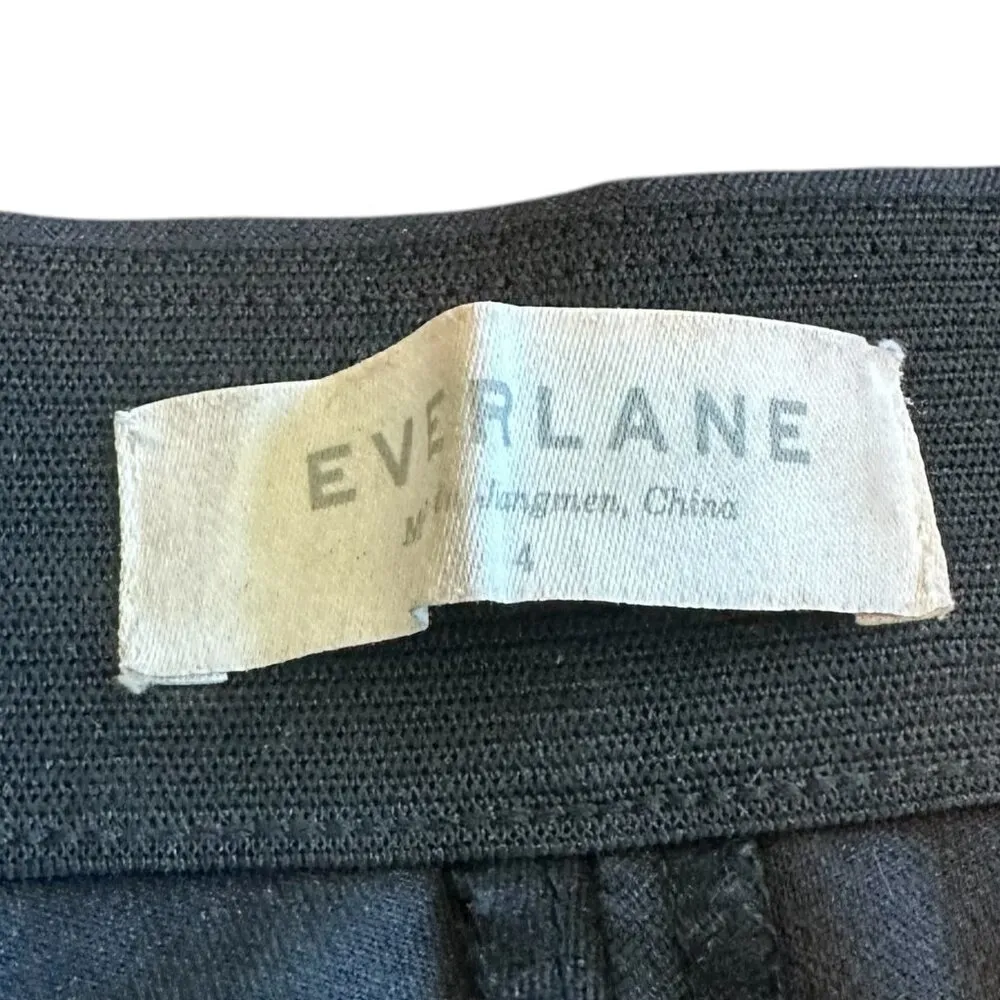 Everlane Straight Leg Pants Dark Grey Side Zip Cropped Length Size 4 Women's - Image 12