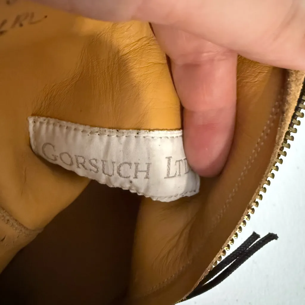 NEW Gorsuch Handmade Custom Boots 7.5 Women’s Ostrich Ankle Zipper Western Cream - Image 5