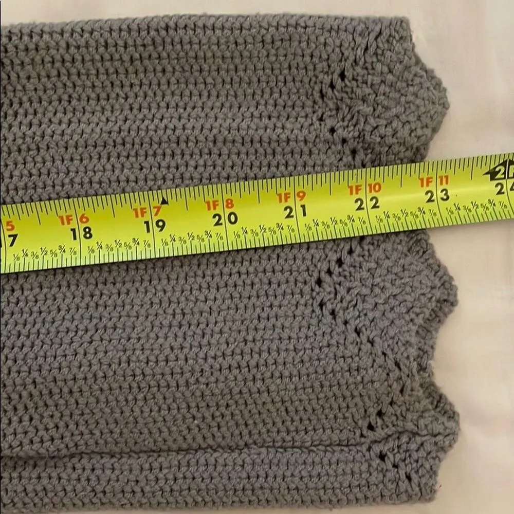Crown & Ivy Gray Pullover Knit Sweater Womens Size Small Flared Sleeves - Image 6