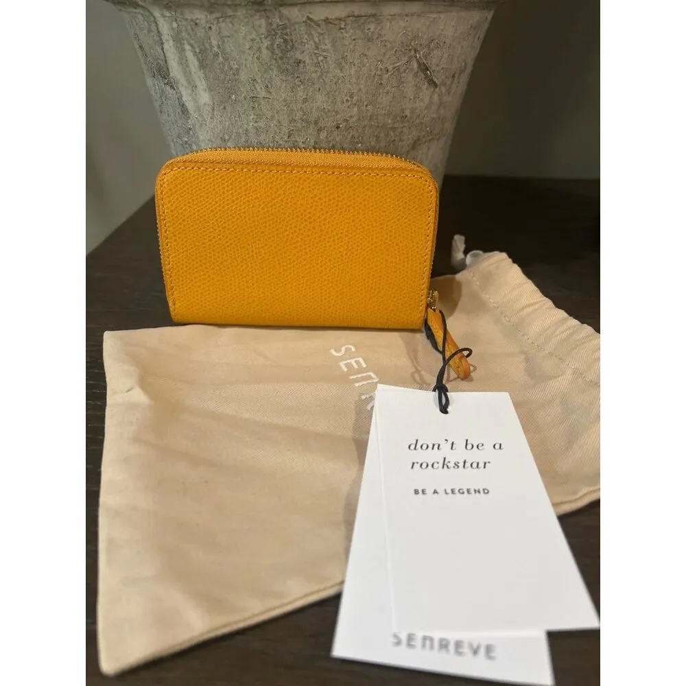 Senreve Card Wallet Pebbled/Turmeric/Gold Womens Size OS Yellow - Image 6