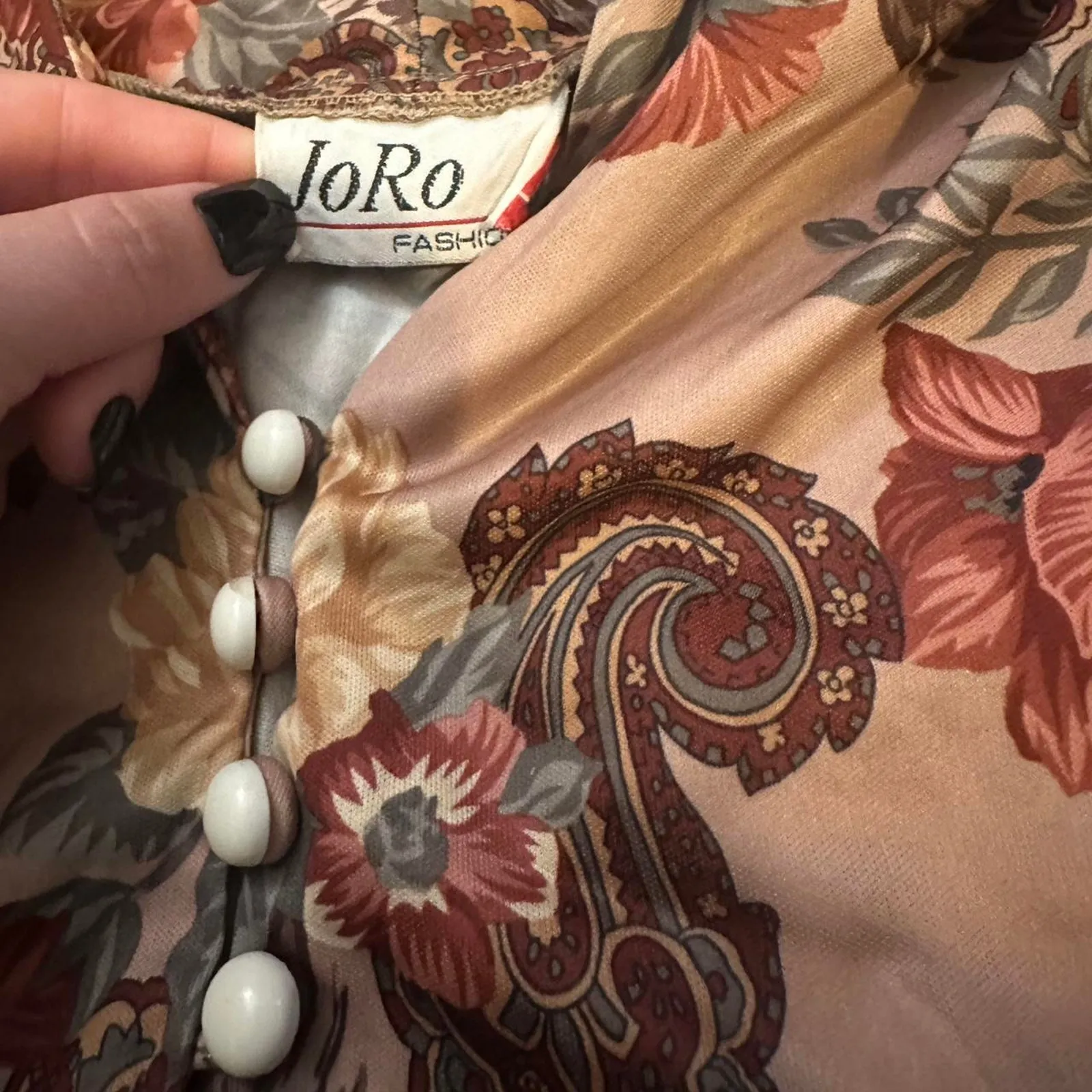 Boho Paisley floral peasant top i Brown Size 4X - Image 3