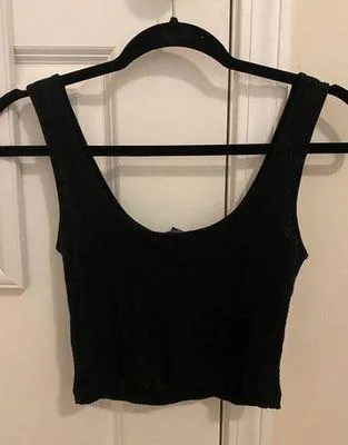 Forever 21 Black Cropped Tank Top - Image 3