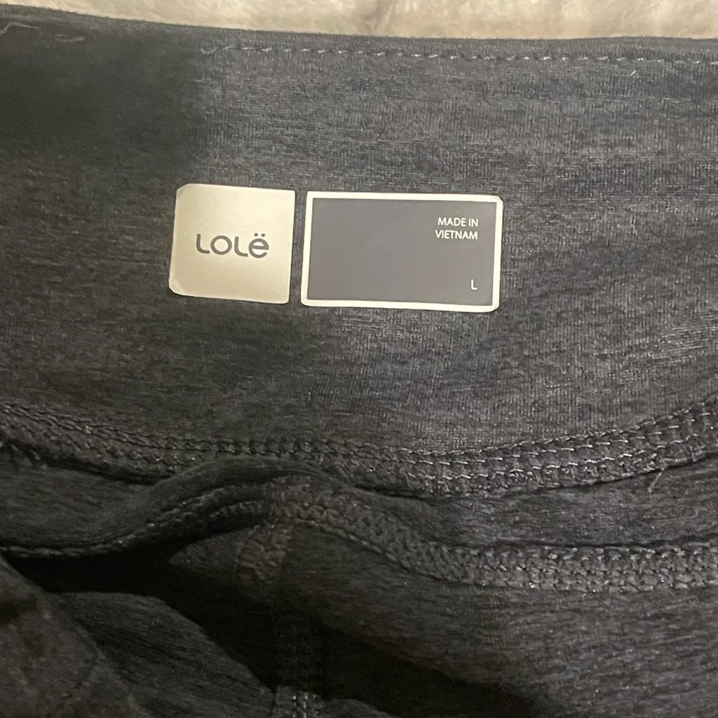 Lole charcoal gray joggers athletic pants drawstring woman’s large EUC - Image 4