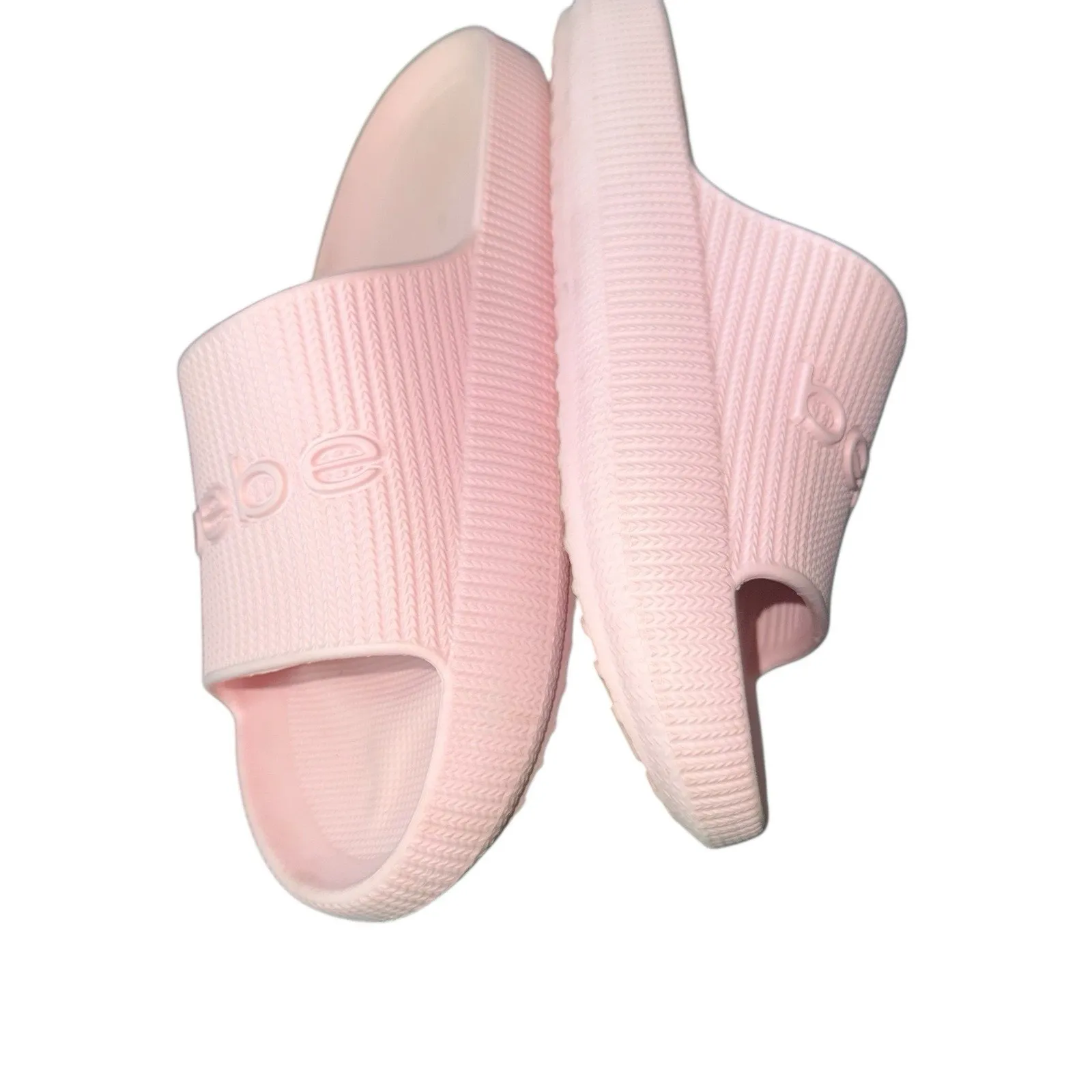 Bebe Light Pink Barbiecore Malaga Pool Sandals / Slides Sz 9 - Image 3