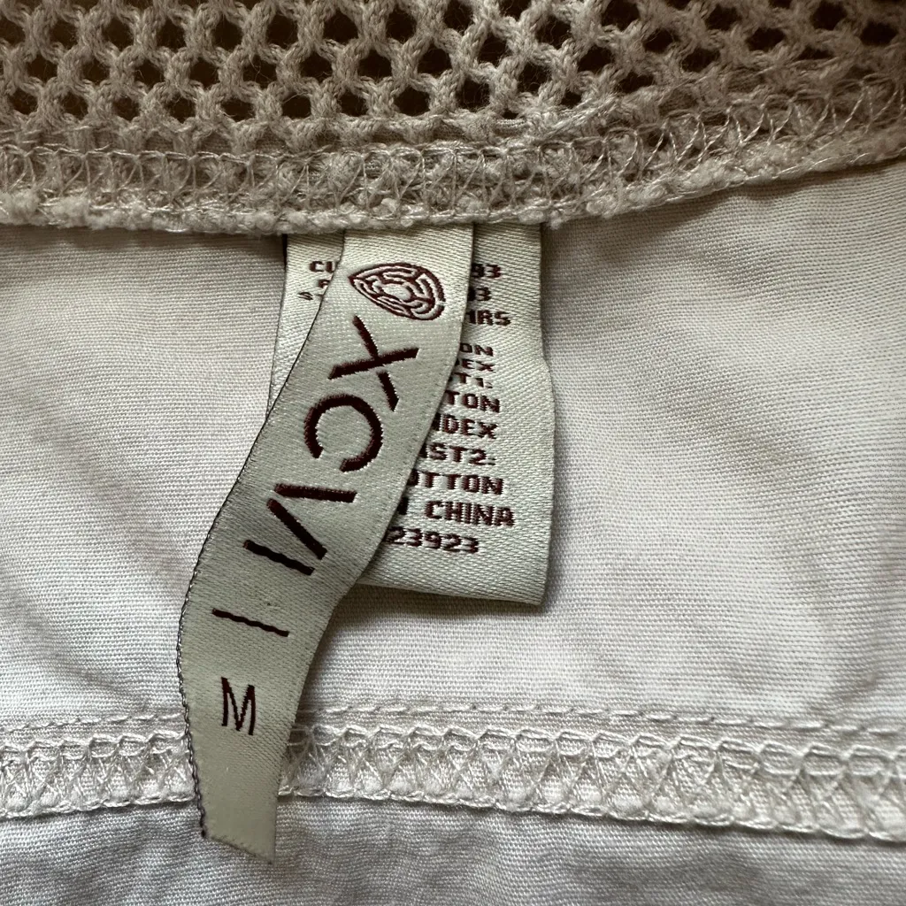 XCVI Wearables Fjord Jacket Cream Full Zip Pockets Mesh Net - Image 5