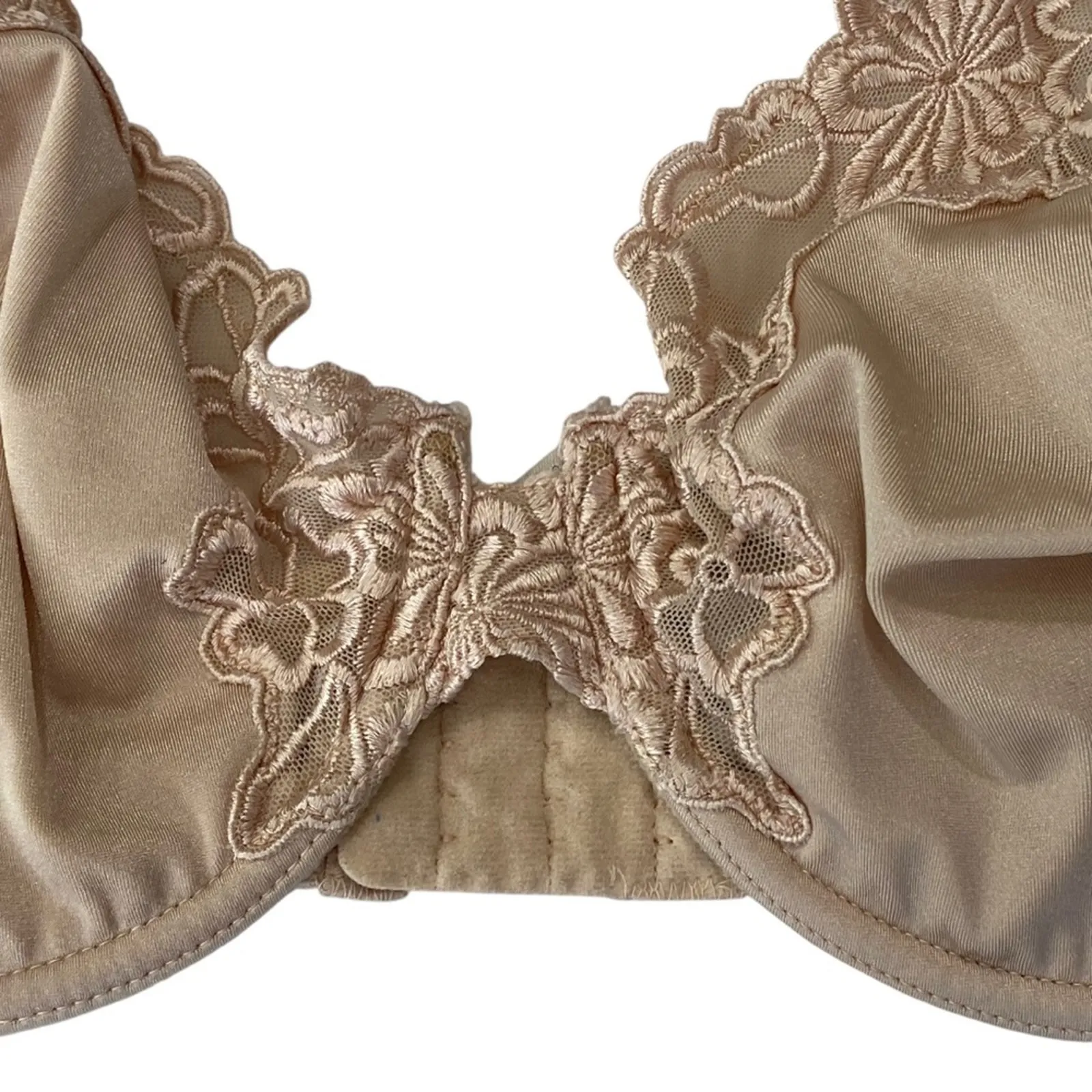 Natori Feathers Underwire ConCream Bra Embroidery Unlined Size 36 DD 36DD 36E - Image 4