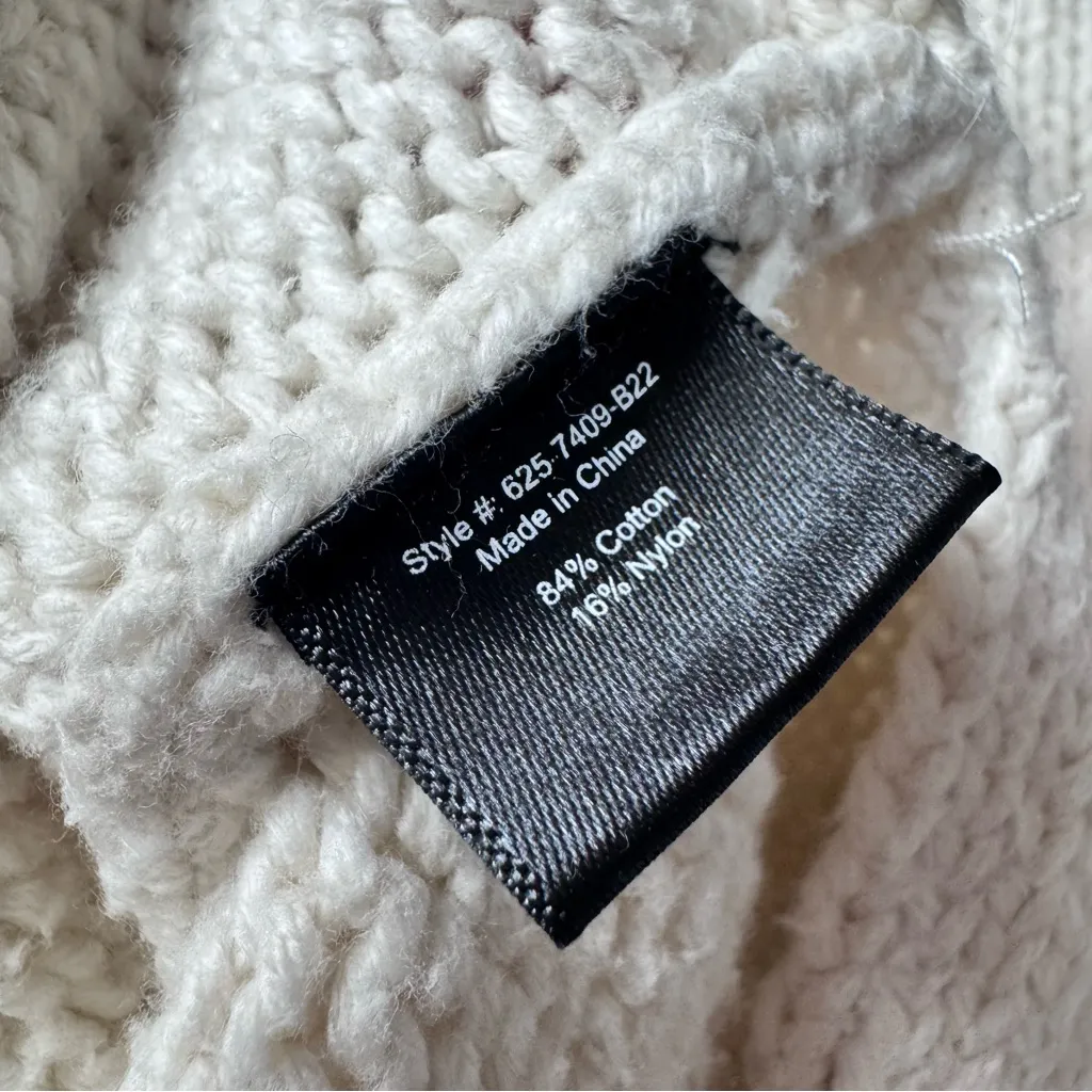 Jenni Kayne Cody Long Sleeve Button Front Knit Cardigan Sweater Cream XL - Image 9