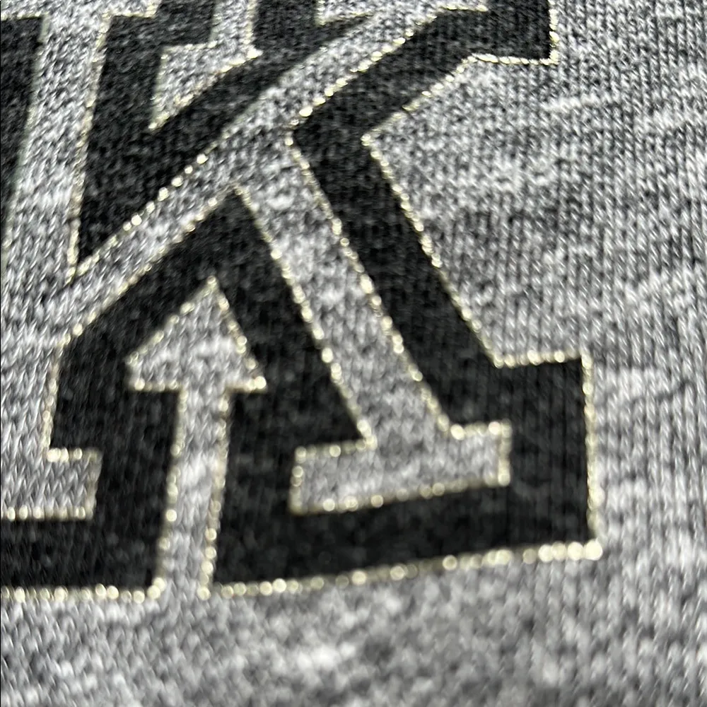 PINK Victoria's Secret Black and Gray Crew Neck Sweater - Image 7