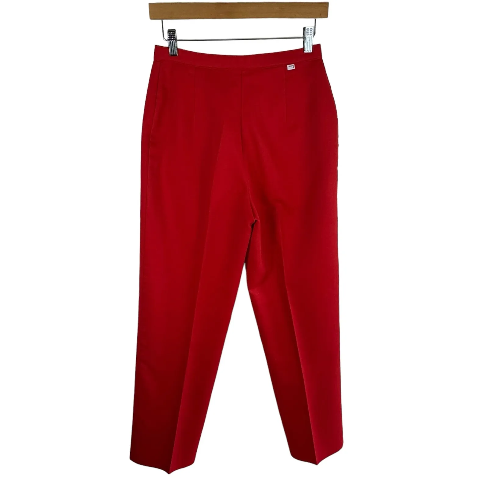 Levi‎ Strauss & Co. Vintage 80s Red Straight Leg High Rise Dress Pants Size 12 - Image 2