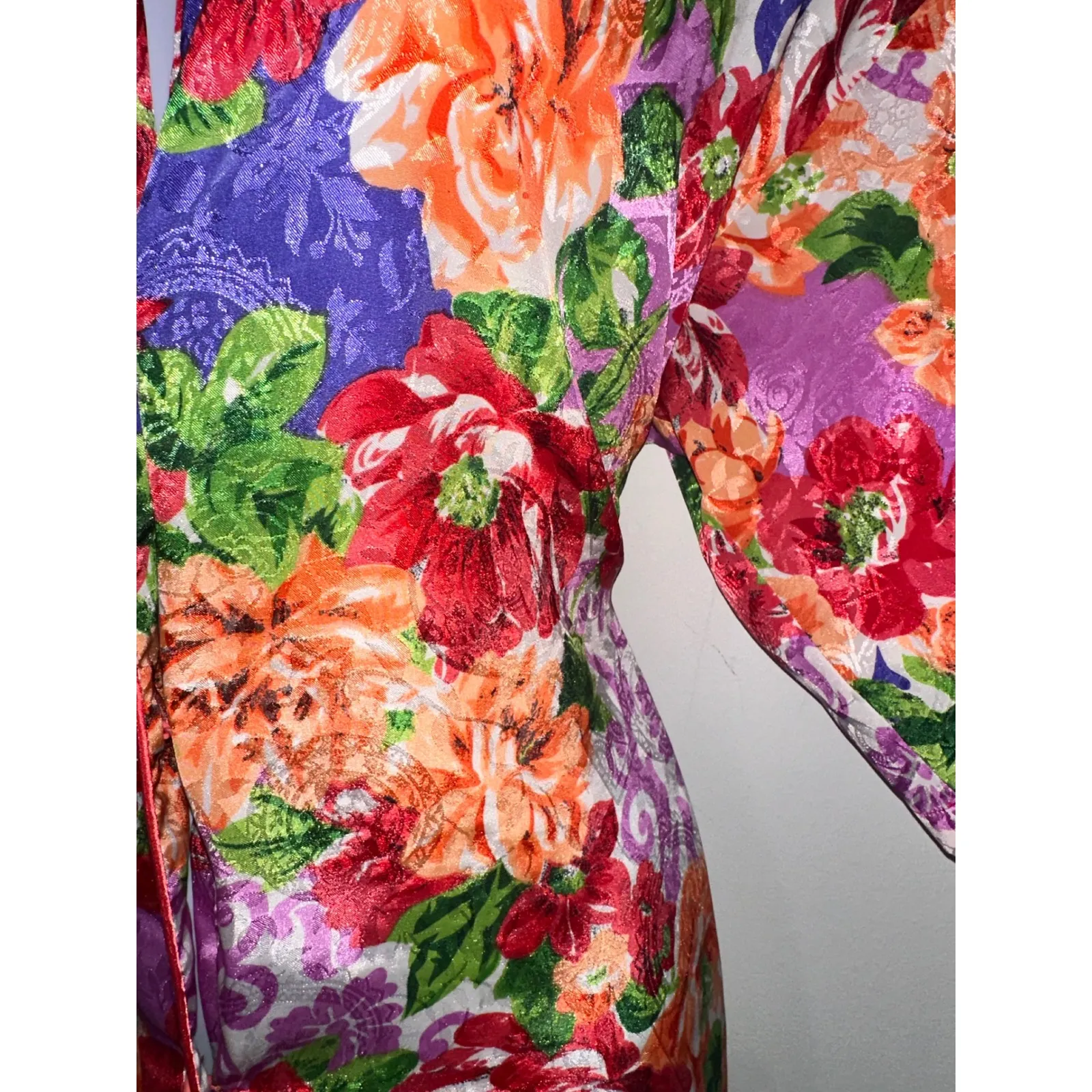 Victoria's Secret‎ Floral Button Down Sleep Shirt Vintage Gold Label Size S - Image 3