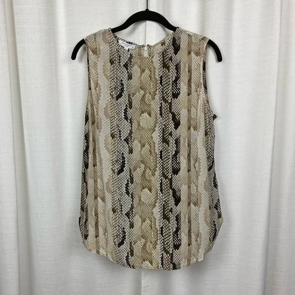 Equipment Femme Brown Snakeskin Print Tank Blouse Sz.S/P - Image 2