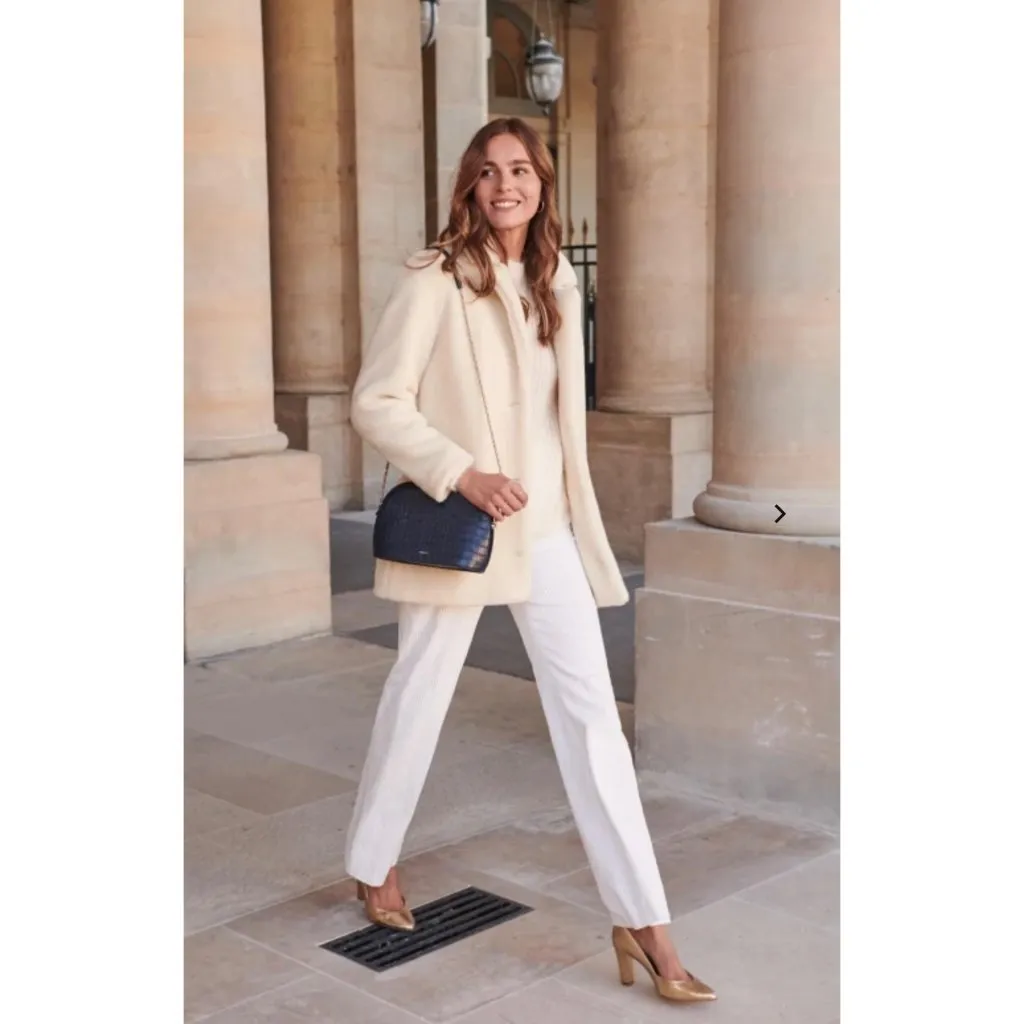 NWT SÉZANE ISÉE COAT White WOOL soft SZ42 us10 bust44 - Image 8