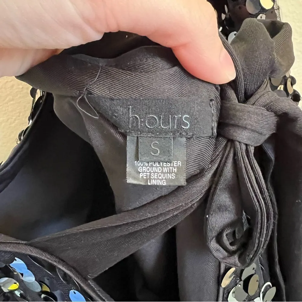 Revolve h:ours Darrell Mini Dress in Black Galaxy Sequin Small - Image 10