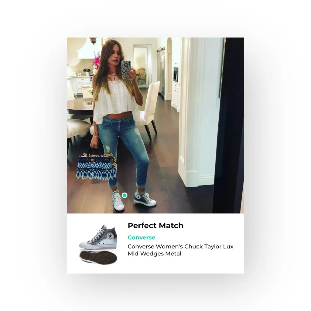 Rare: Sophia Vergara’s Converse ✪ Chucks Lux Mid Wedge Sneakers ✪ Metal Glacier - Image 2
