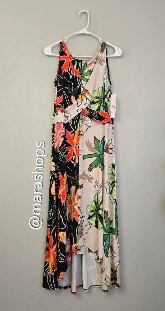 IC Collection Floral Printed Waist Knotted Detail High - Image 2