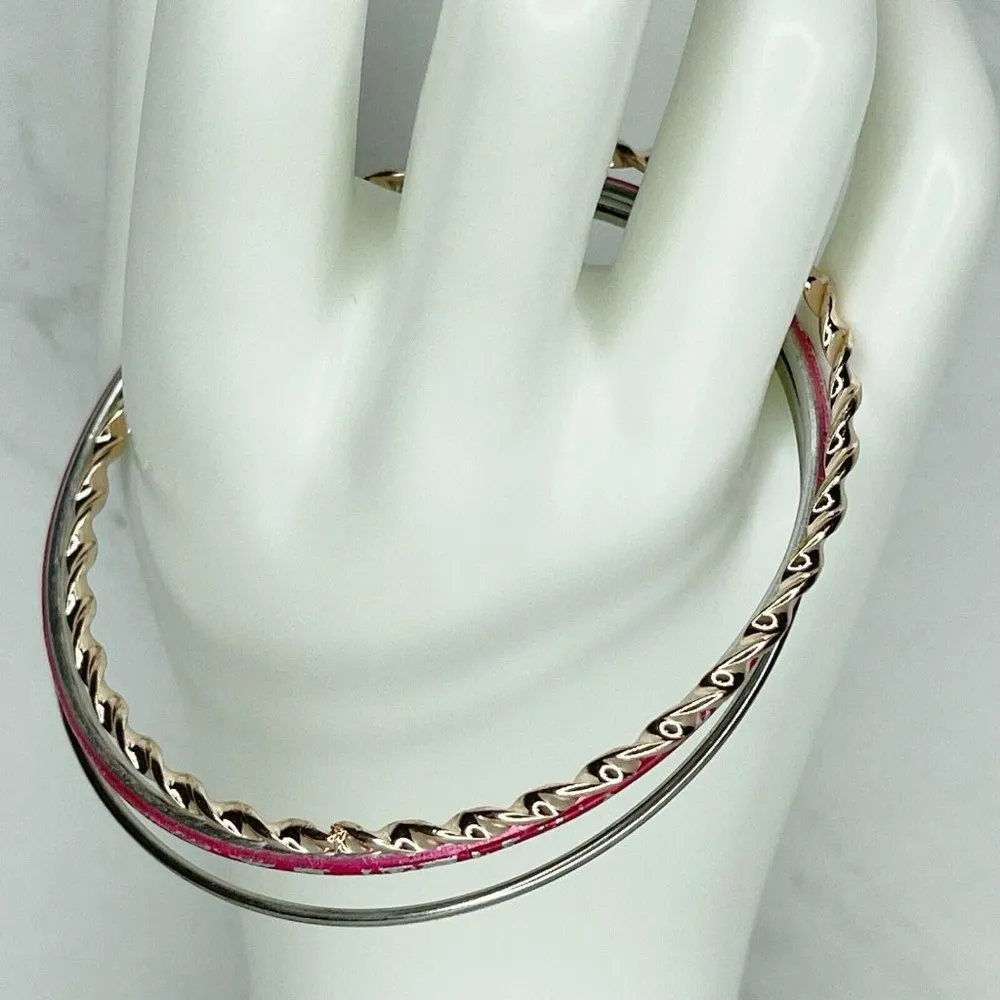 Lot of 3 Multicolor Stackable Bangle Bracelets - Image 3