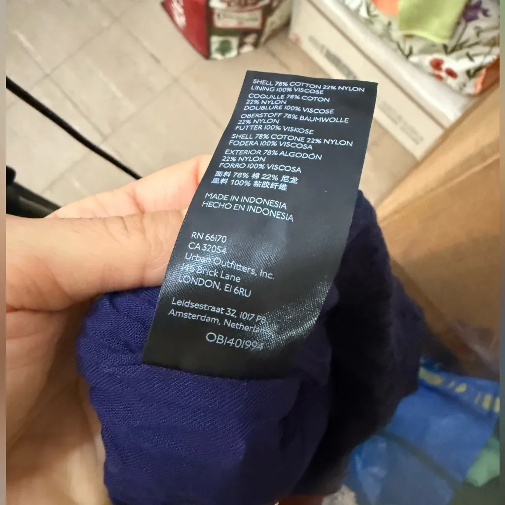 FREE PEOPLE DISCO WILD LACES NAVY BLUE PULL ON FLARE PANTS - Image 5