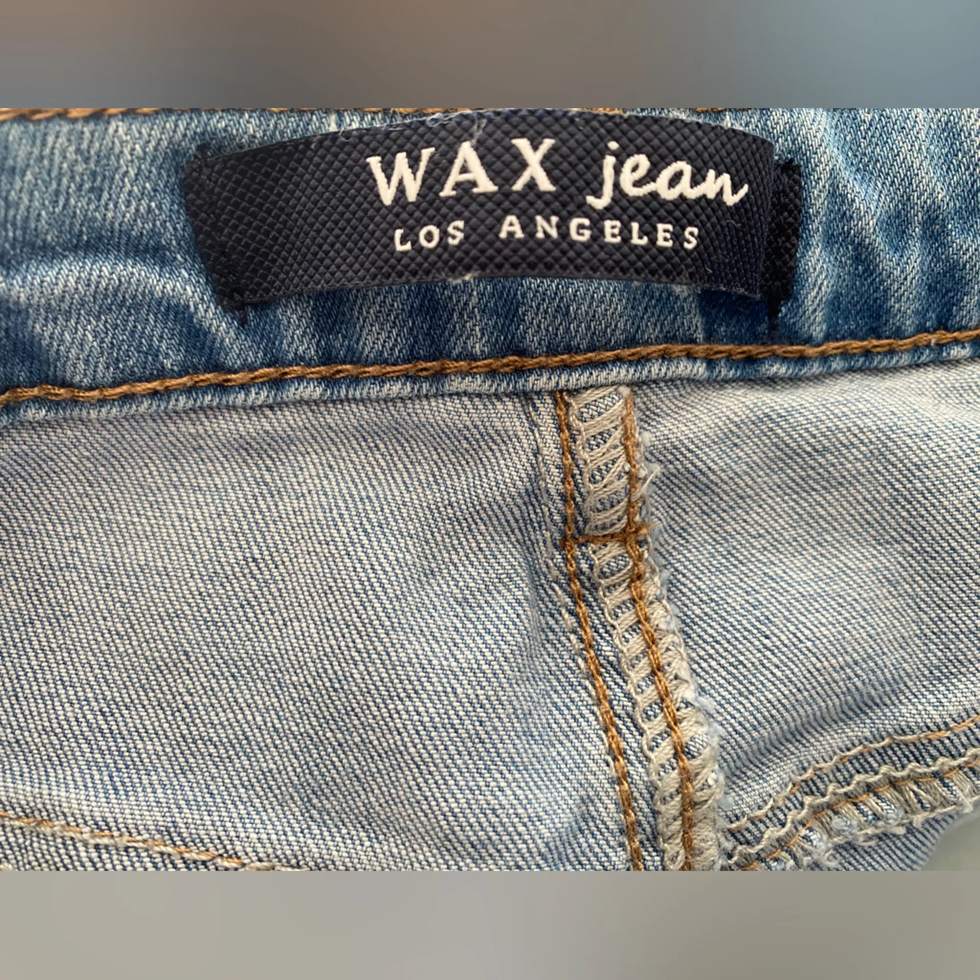 Wax Jean Basic‎ Denim Distressed Skirt Size M - Image 6