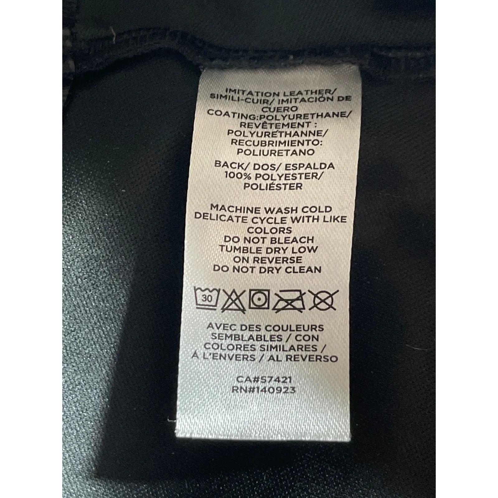 Ann Taylor LOFT Women's Black Faux Vegan Leather Activewear Biker Shorts Size S - Image 4