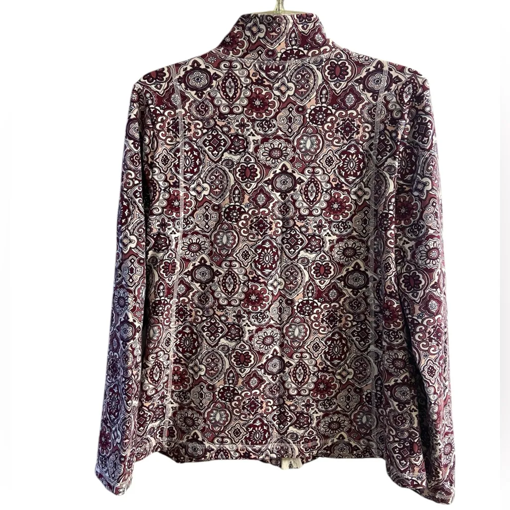 Talbots multicolored zip up jacket lightweight Large - Image 3