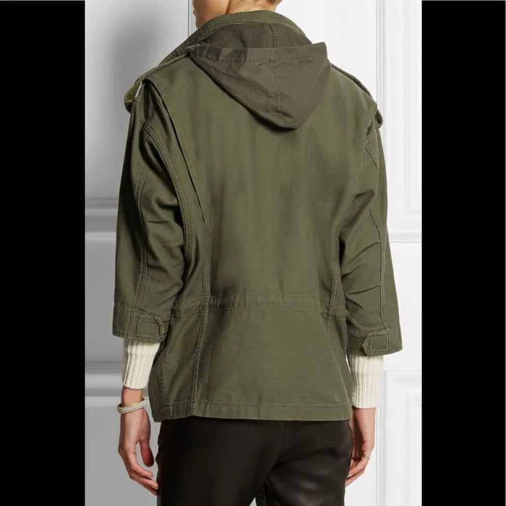 Nlst M65 Hooded Cotton Jacket S Green - Image 2