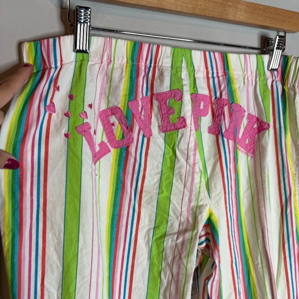 Y2K Victoria's Secret PINK striped pajama pants - Image 2