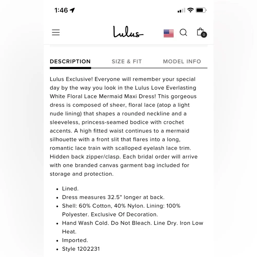 Lulu’s Love Everlasting White Floral Lace Mermaid Dress Brand New Size Medium - Image 7