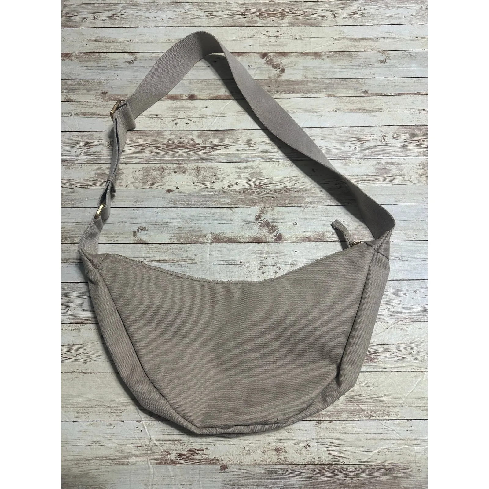 July Everyday Crescent Crossbody Bag Purse Beige Tan Neutral NWOT - Image 2