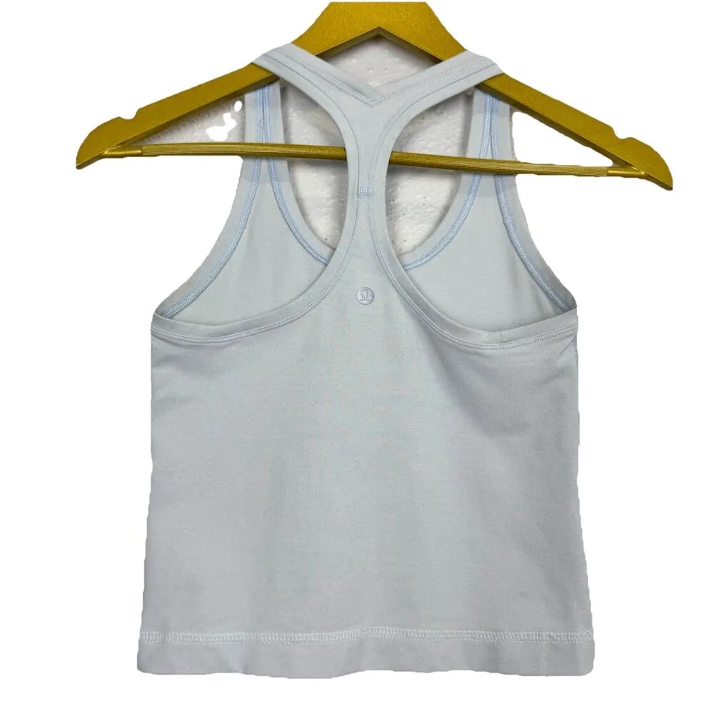 Lululemon Align Cropped Tank Top Size 2 Light Blue Racerback Athleisure Yoga - Image 2