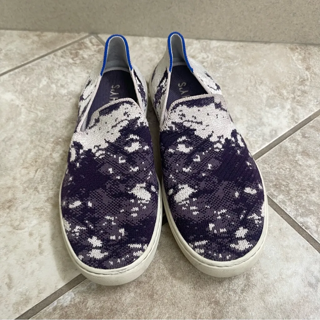 Rothy's Shibori Tie Dye Limited Edition‎ Sneakers In Ocean Iris(Retired) 7.5 - Image 4