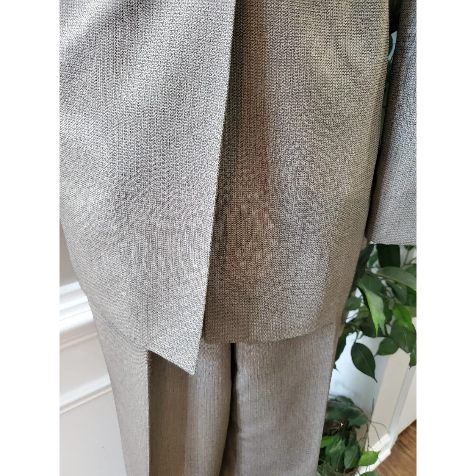 Morton Bernard Women Brown Polyester Single Breasted Blazer & Pant 2 Pcs Suit 10 - Image 5