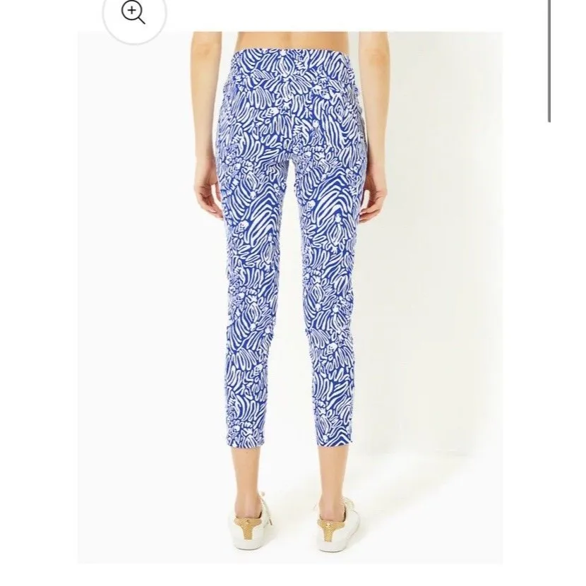 Lilly Pulitzer Luxletic Pants Size 10 Corso Martinique Blue Zee Bebe Golf NWT - Image 2