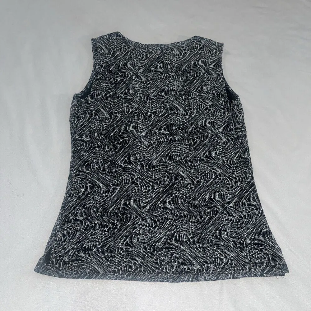 Y2K 90s Sparkle Glitter AGB Byer California Clubbing Stretchy Tank Top Small - Image 10