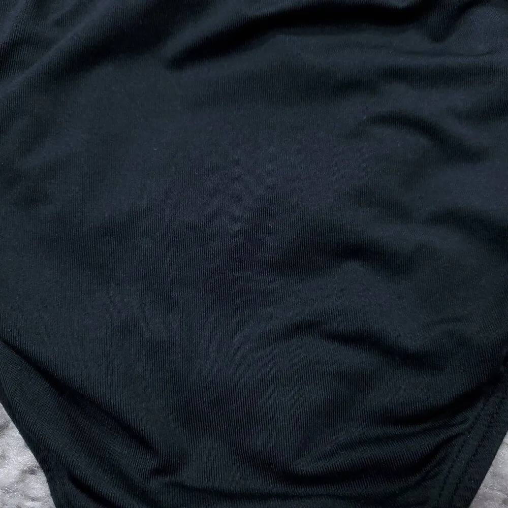 READ Carmen Marc Valvo Black Beige Rhinestone Swim Bottom Size Small - Image 7