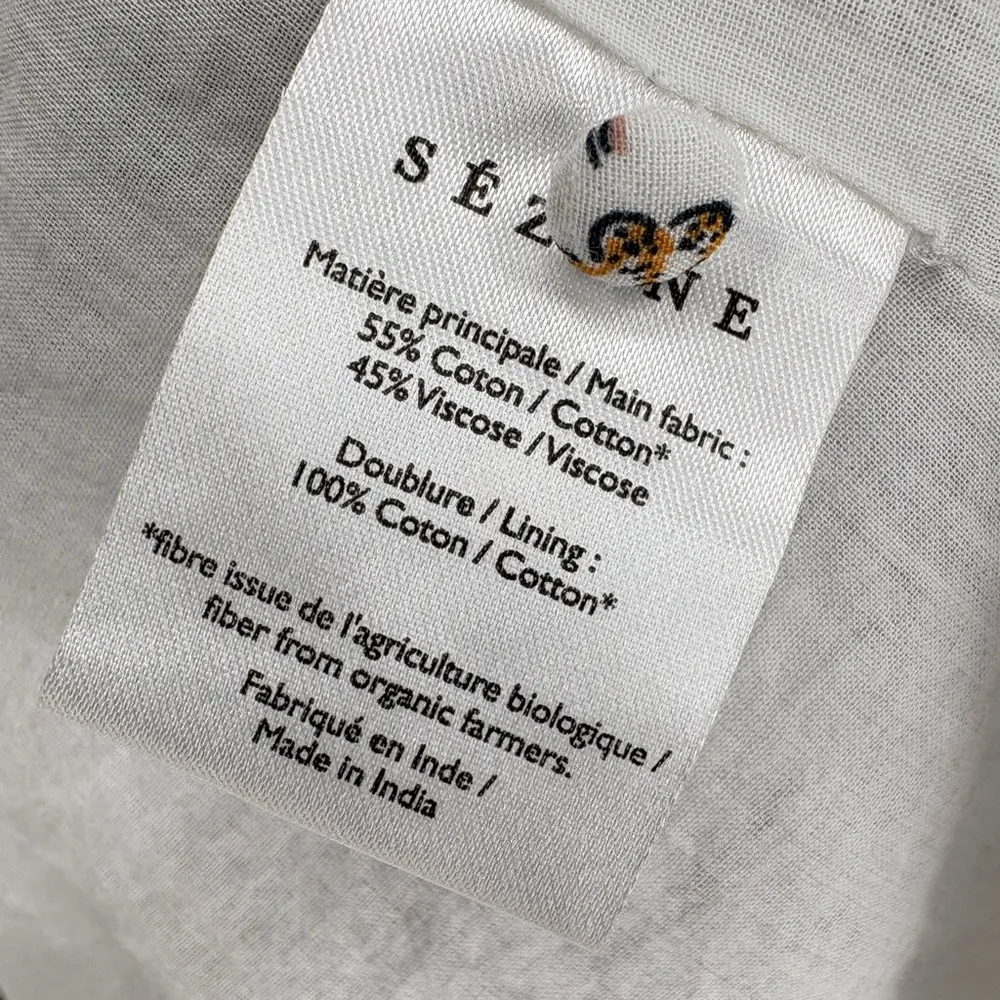 Sézane Bonnie Floral Tiered Maxi Dress | Sz 38 (US 6) | Botanic Garden White - Image 13