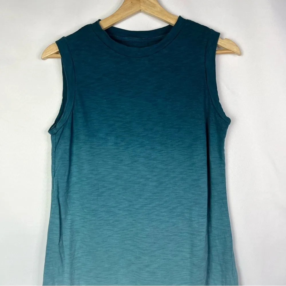 Universal Thread Blue & White Ombre Midi T-Shirt Dress XS - Image 4