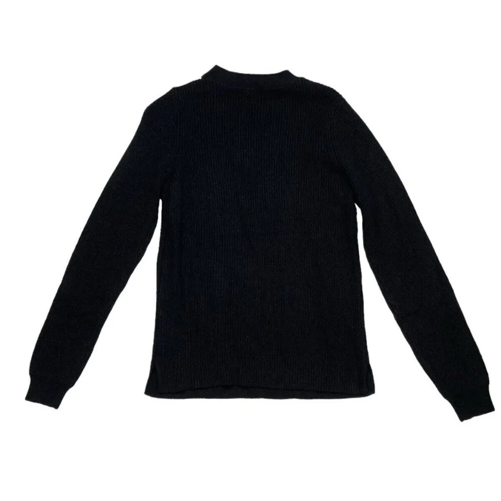 *New Maurices Sweater Womens Size M Black Knit Strappy V-Neck Soft Cozy Pullover - Image 2