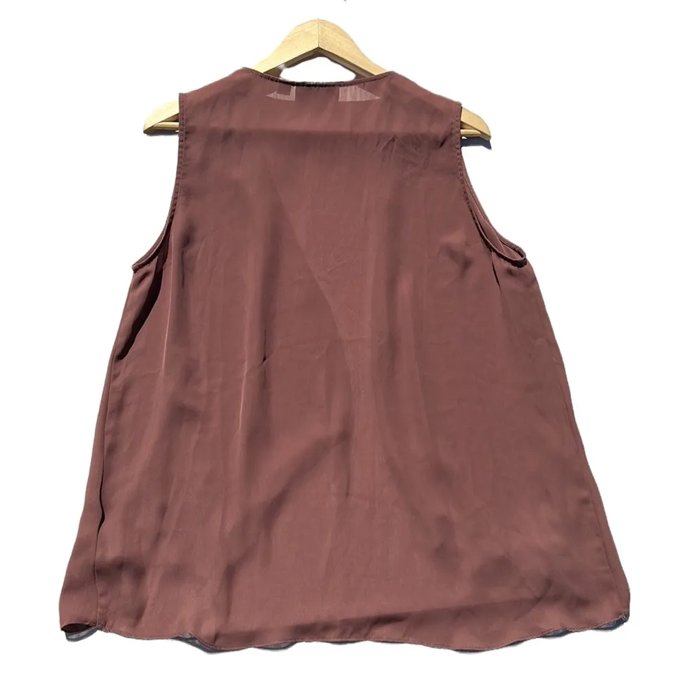 Bob Mackie Wearable Art Open Front Flowy Embroidered Shoulder Vest Size Medium - Image 6