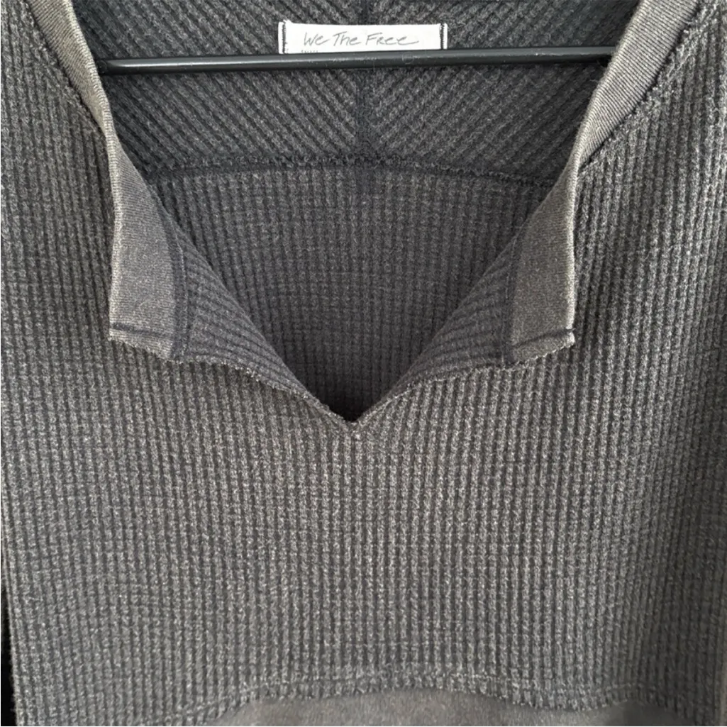 Like New Free People We The Free Monterey Thermal Top Mushroom Oversized Small - Image 11