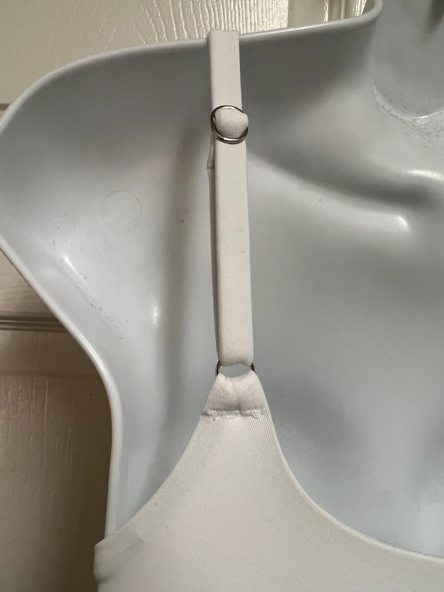 White Scoop Cami Bikini Top - Image 6