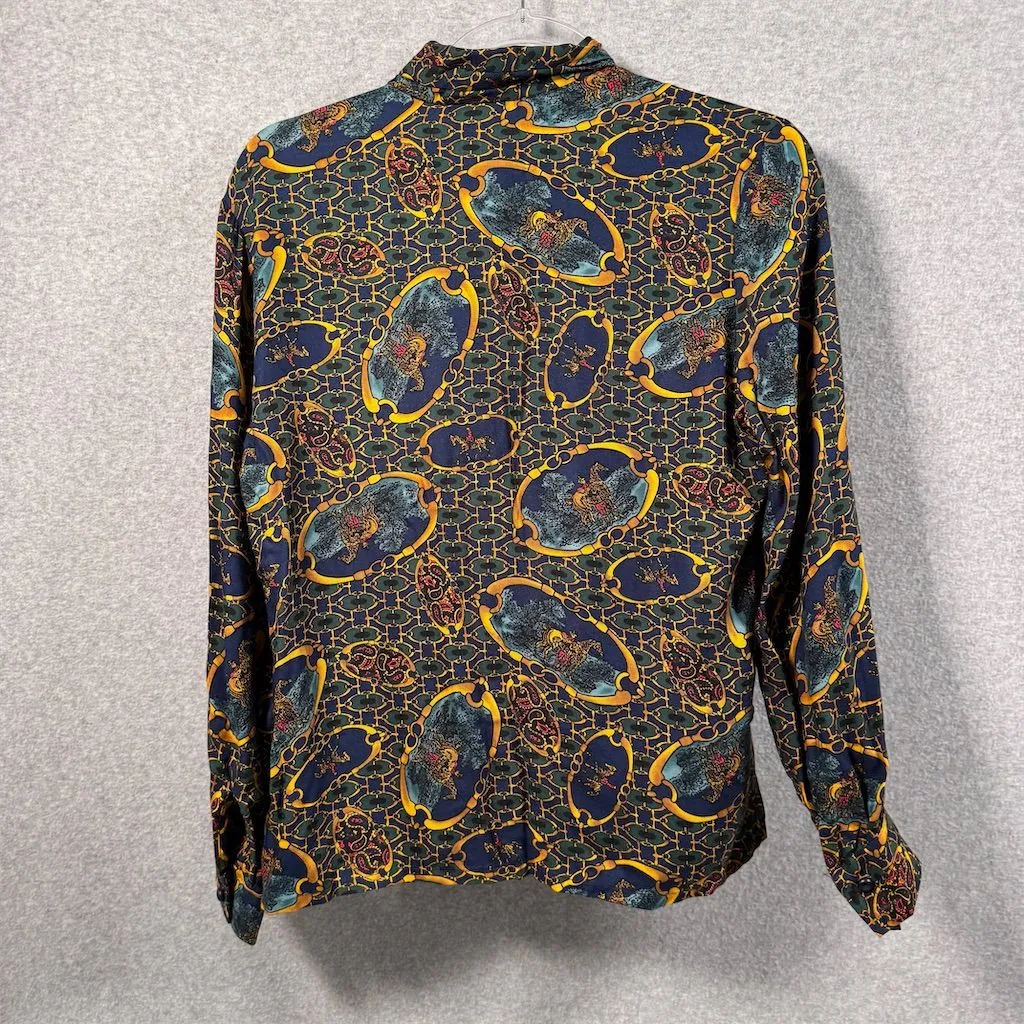 Pendleton Vintage  Petites Equestrian Horsebit Long Sleeve Blouse Size 4 - Image 7