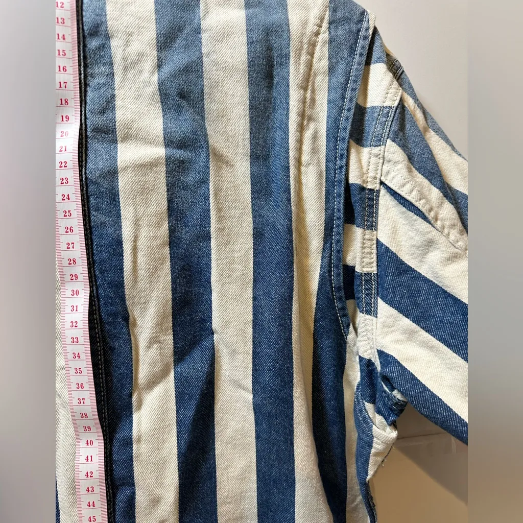 Current/Elliott Striped Denim Jacket - Image 10