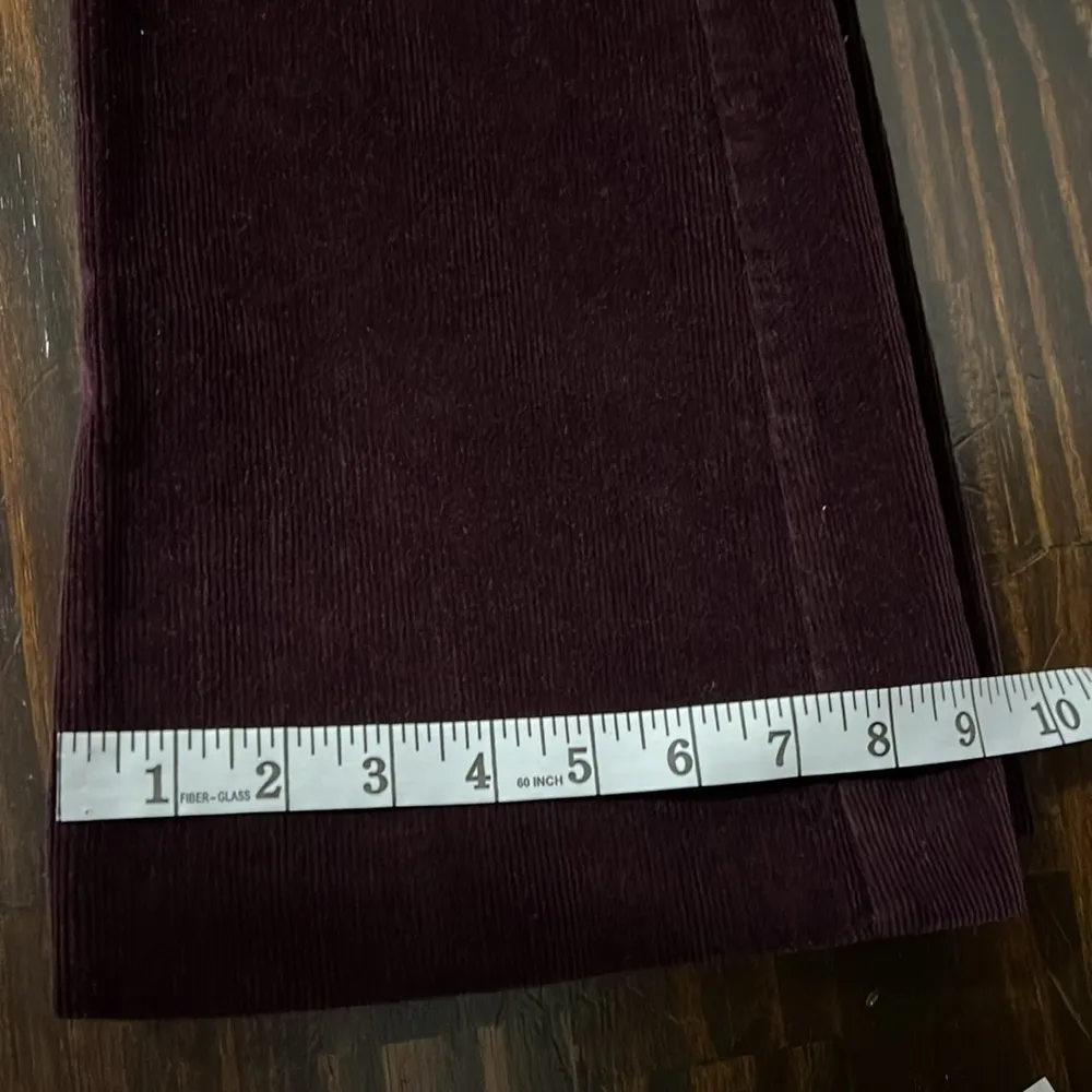 Banana Republic The Martin Fit Corduroy Pants Burgundy Size 0 EUC - Image 13