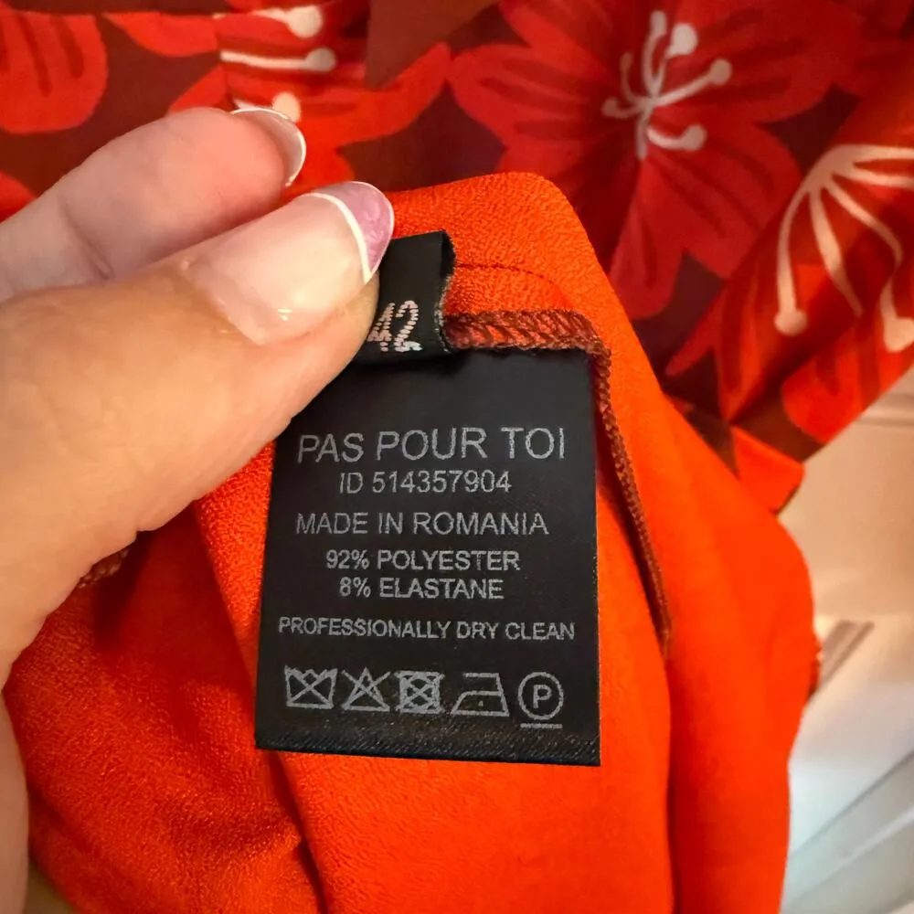 Dodo Bar Or Melody Dress Asymmetrical Midi Linda Bordo Red Size 42 NEW - Image 7